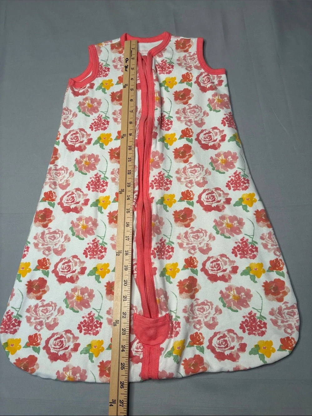 Burt's Bees Baby Beekeeper Rosy Spring Floral Sleep Sack Bag M 18-24M